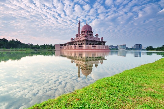 Putra Mosque is the principal mosque of Putrajaya, Malaysia